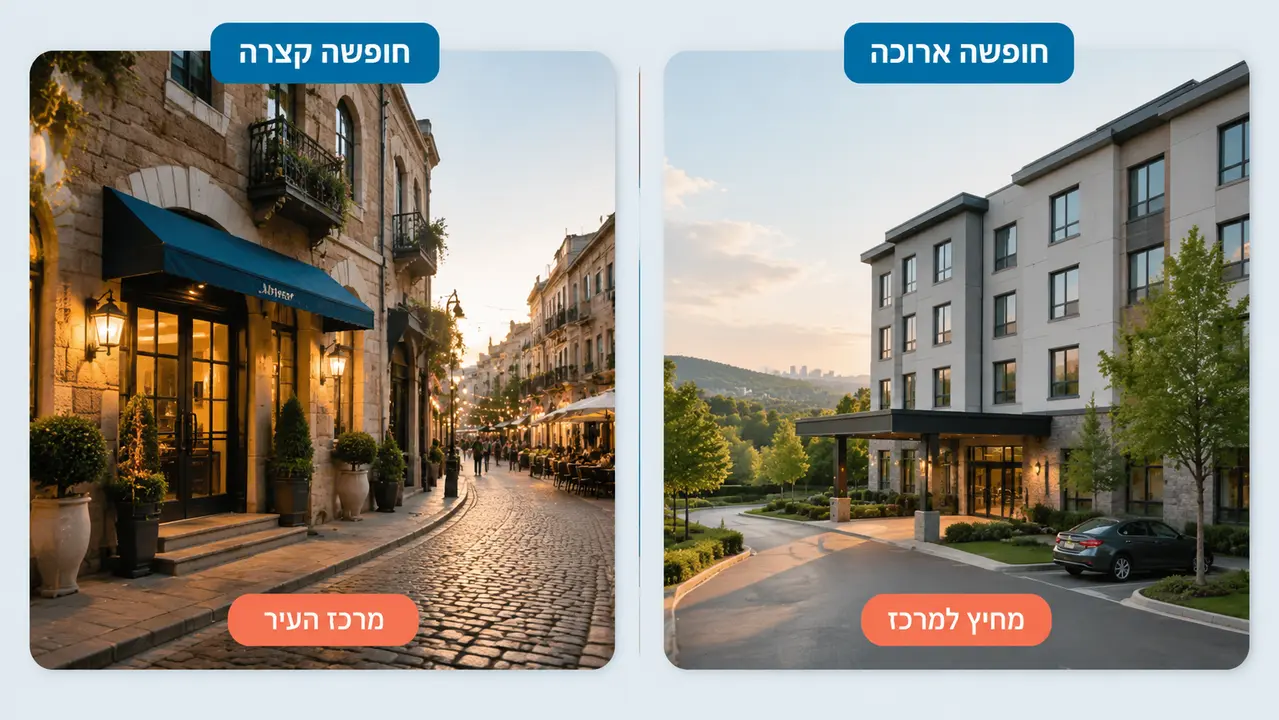 מלון במרכז העיר או מחוץ למרכז, מה מתאים לכם