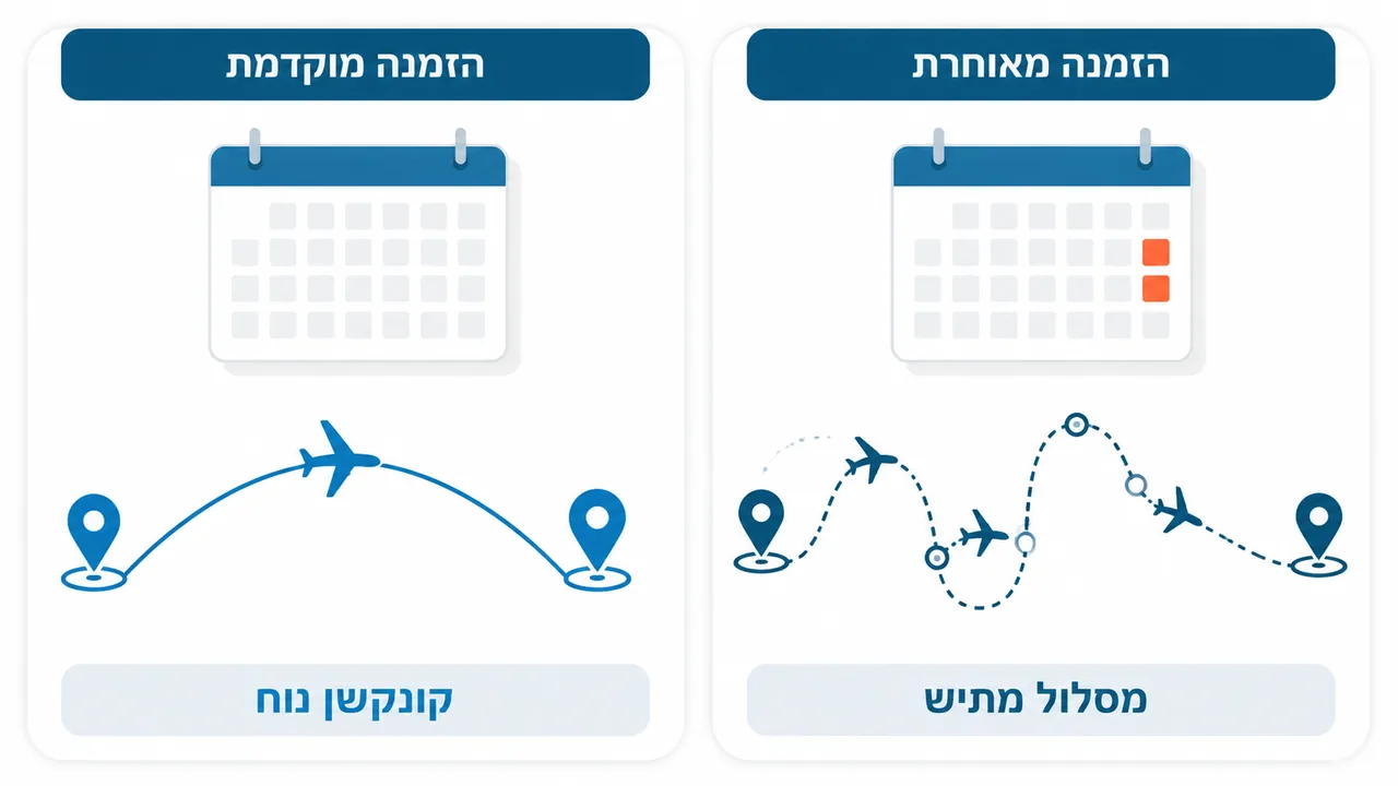 כמה זמן מראש כדאי להזמין כדי לא להיתקע