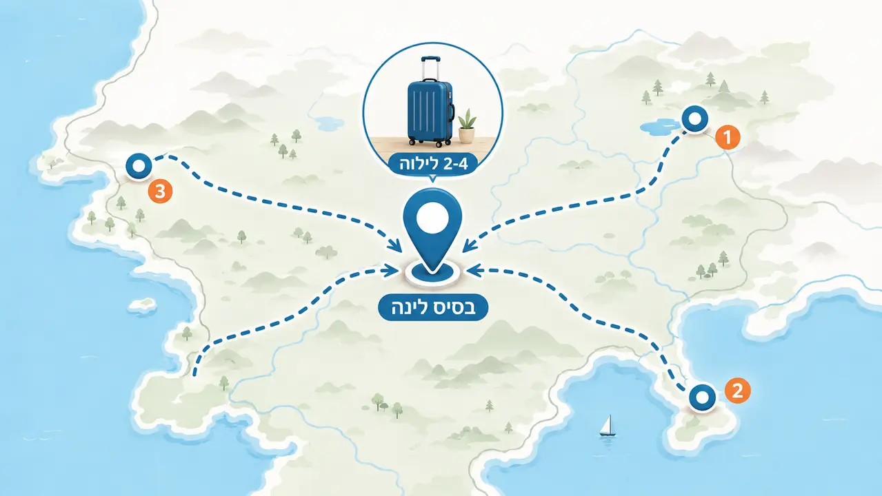 לתכנן לינה שמקצרת לכם את הדרך