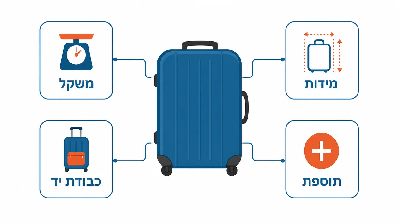 מה חשוב לבדוק בכבודה כדי שהמחיר לא יקפוץ